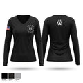 Fountain Valley Police Department K9 Unit Women's Long Sleeve V-neck Shirt - 1