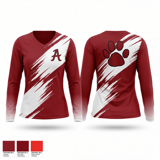 Womens Long Sleeve Vneck Shirt, Ardmore, OK Baseball, Baseball, Teamtime, Team time, sublimation, custom sports apparel, team uniforms, spirit wear, spiritwear, sports uniforms, custom shirts, team store, custom team store, fundraiser sports, apparel fundraiser