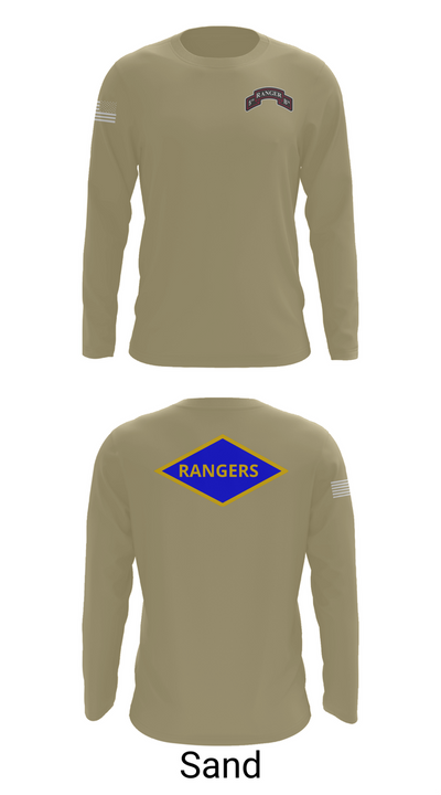 5th Rangers 1510549 Long Sleeve Performance Shirt 86