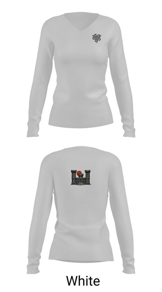 Womens Long Sleeve Vneck Shirt, 100th MRBC, Army, Teamtime, Team time, sublimation, custom sports apparel, team uniforms, spirit wear, spiritwear, sports uniforms, custom shirts, team store, custom team store, fundraiser sports, apparel fundraiser