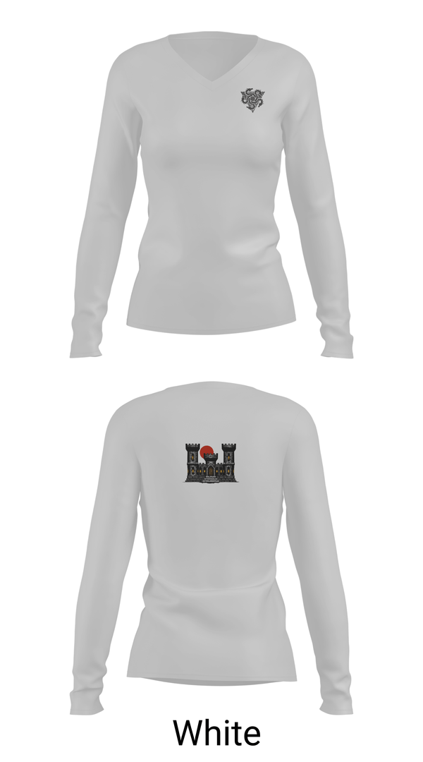 Womens Long Sleeve Vneck Shirt, 100th MRBC, Army, Teamtime, Team time, sublimation, custom sports apparel, team uniforms, spirit wear, spiritwear, sports uniforms, custom shirts, team store, custom team store, fundraiser sports, apparel fundraiser