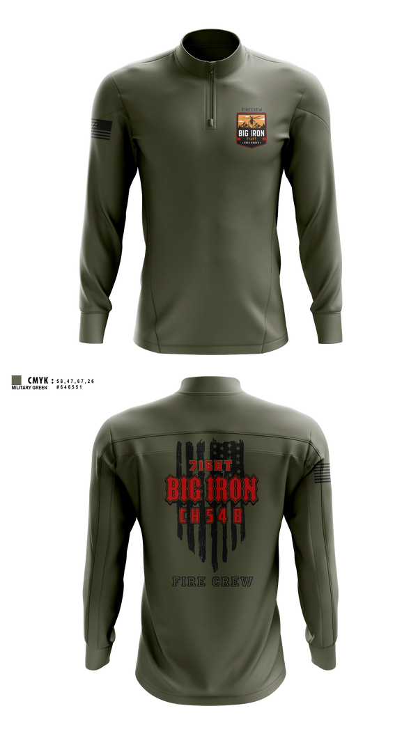 Quarter Zip Jacket, Big Iron, Fire Department, Teamtime, Team time, sublimation, custom sports apparel, team uniforms, spirit wear, spiritwear, sports uniforms, custom shirts, team store, custom team store, fundraiser sports, apparel fundraiser