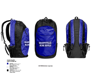 Gear Bag, Sharpsville Blue Devils, , Teamtime, Team time, sublimation, custom sports apparel, team uniforms, spirit wear, spiritwear, sports uniforms, custom shirts, team store, custom team store, fundraiser sports, apparel fundraiser