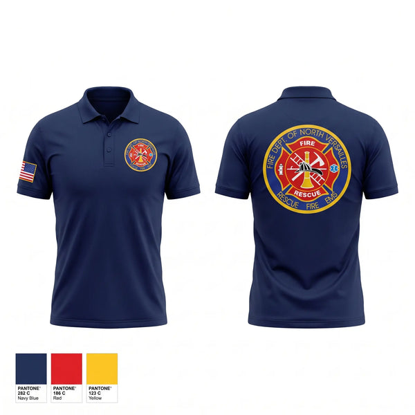 Short Sleeve Performance Polo, FDNV FIRE & RESCUE 213, Fire Department, Teamtime, Team time, sublimation, custom sports apparel, team uniforms, spirit wear, spiritwear, sports uniforms, custom shirts, team store, custom team store, fundraiser sports, apparel fundraiser
