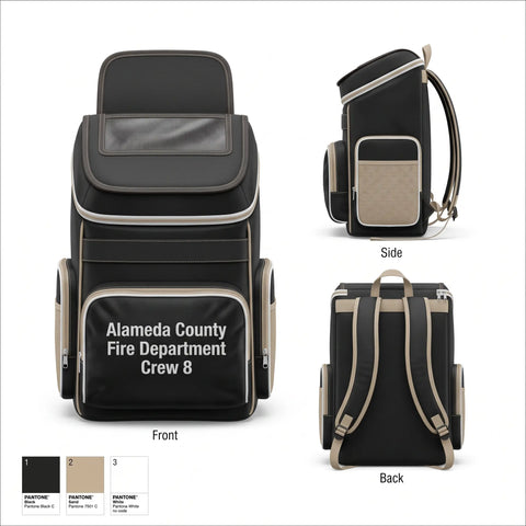 Gear Bag, Alameda County Fire Department Crew 8, Fire Department, Teamtime, Team time, sublimation, custom sports apparel, team uniforms, spirit wear, spiritwear, sports uniforms, custom shirts, team store, custom team store, fundraiser sports, apparel fundraiser
