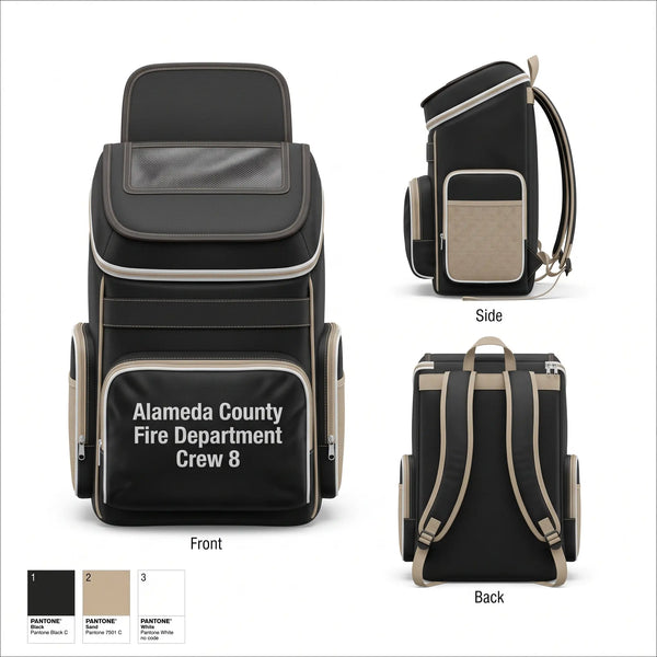 Gear Bag, Alameda County Fire Department Crew 8, Fire Department, Teamtime, Team time, sublimation, custom sports apparel, team uniforms, spirit wear, spiritwear, sports uniforms, custom shirts, team store, custom team store, fundraiser sports, apparel fundraiser