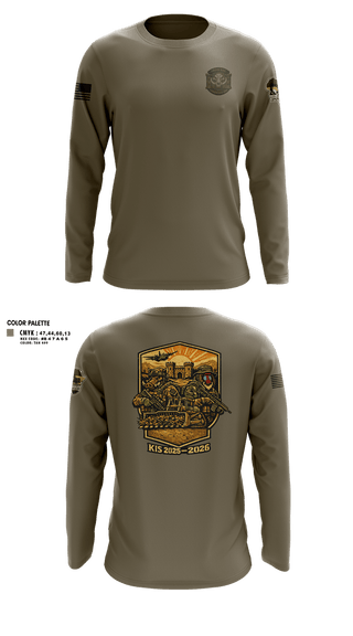 Long Sleeve Performance Shirt, 180th ESC Kismayo, Army, Teamtime, Team time, sublimation, custom sports apparel, team uniforms, spirit wear, spiritwear, sports uniforms, custom shirts, team store, custom team store, fundraiser sports, apparel fundraiser