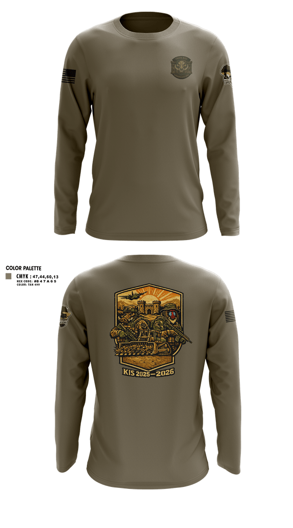 Long Sleeve Performance Shirt, 180th ESC Kismayo, Army, Teamtime, Team time, sublimation, custom sports apparel, team uniforms, spirit wear, spiritwear, sports uniforms, custom shirts, team store, custom team store, fundraiser sports, apparel fundraiser