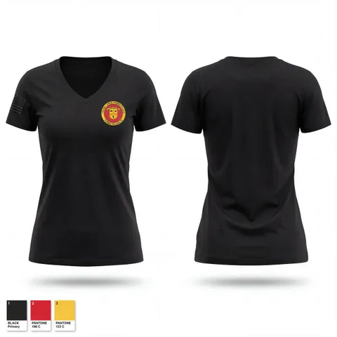 Womens Short Sleeve Vneck Shirt, MCRD PI / ERR, Marines, Teamtime, Team time, sublimation, custom sports apparel, team uniforms, spirit wear, spiritwear, sports uniforms, custom shirts, team store, custom team store, fundraiser sports, apparel fundraiser