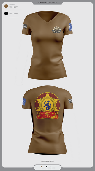 Womens Short Sleeve Vneck Shirt, 126th PLS Co, , Teamtime, Team time, sublimation, custom sports apparel, team uniforms, spirit wear, spiritwear, sports uniforms, custom shirts, team store, custom team store, fundraiser sports, apparel fundraiser