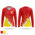 Palm Beach County Pickleball League 30850945 Women's Long Sleeve V-neck Shirt - 1
