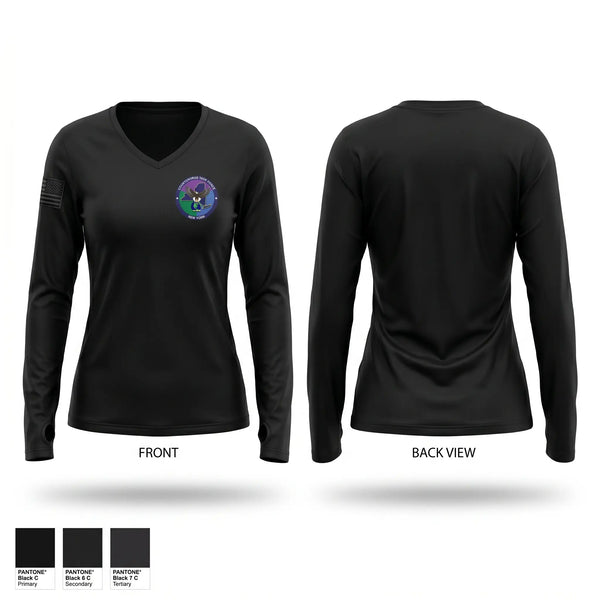 Womens Long Sleeve Vneck Shirt, New York Counterdrug Task Force, Police, Teamtime, Team time, sublimation, custom sports apparel, team uniforms, spirit wear, spiritwear, sports uniforms, custom shirts, team store, custom team store, fundraiser sports, apparel fundraiser