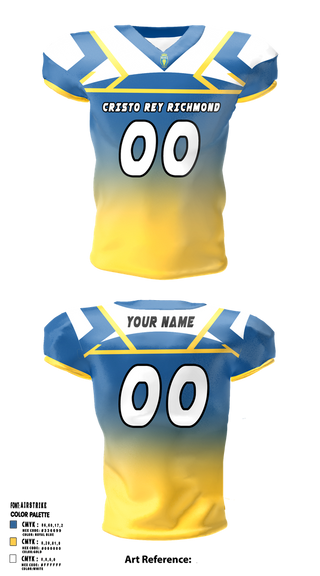 Football Jersey, Cristo Rey Richmond High School Cheer, Cheer, Teamtime, Team time, sublimation, custom sports apparel, team uniforms, spirit wear, spiritwear, sports uniforms, custom shirts, team store, custom team store, fundraiser sports, apparel fundraiser
