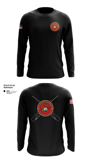 Long Sleeve Performance Shirt, Ruskin Highschool MCJROTC drill team, Marines, Teamtime, Team time, sublimation, custom sports apparel, team uniforms, spirit wear, spiritwear, sports uniforms, custom shirts, team store, custom team store, fundraiser sports, apparel fundraiser
