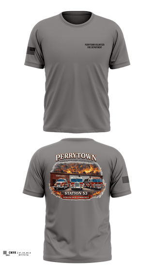 Old School Cotton Feel Shirt, Perrytown Volunteer Fire Department, Fire Department, Teamtime, Team time, sublimation, custom sports apparel, team uniforms, spirit wear, spiritwear, sports uniforms, custom shirts, team store, custom team store, fundraiser sports, apparel fundraiser