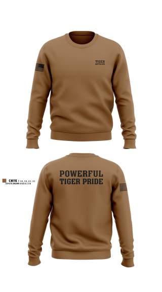 Crew Neck Sweatshirt, tiger battalion, Army, Teamtime, Team time, sublimation, custom sports apparel, team uniforms, spirit wear, spiritwear, sports uniforms, custom shirts, team store, custom team store, fundraiser sports, apparel fundraiser