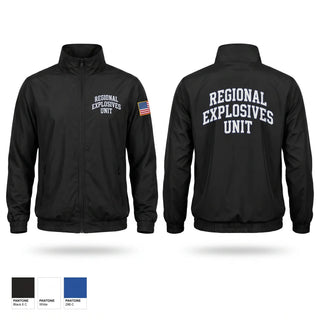 Windbreaker, Regional Explosives Unit, Police, Teamtime, Team time, sublimation, custom sports apparel, team uniforms, spirit wear, spiritwear, sports uniforms, custom shirts, team store, custom team store, fundraiser sports, apparel fundraiser