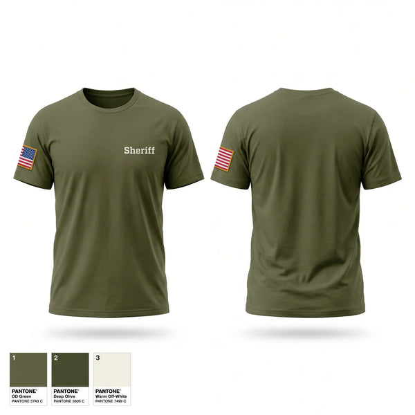 Old School Cotton Feel Shirt, Sheriff, Police, Teamtime, Team time, sublimation, custom sports apparel, team uniforms, spirit wear, spiritwear, sports uniforms, custom shirts, team store, custom team store, fundraiser sports, apparel fundraiser
