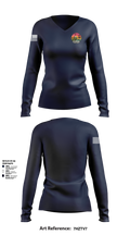 USSOUTHCOM FCPOA 52143892 Women's Long Sleeve V-neck Shirt - 1