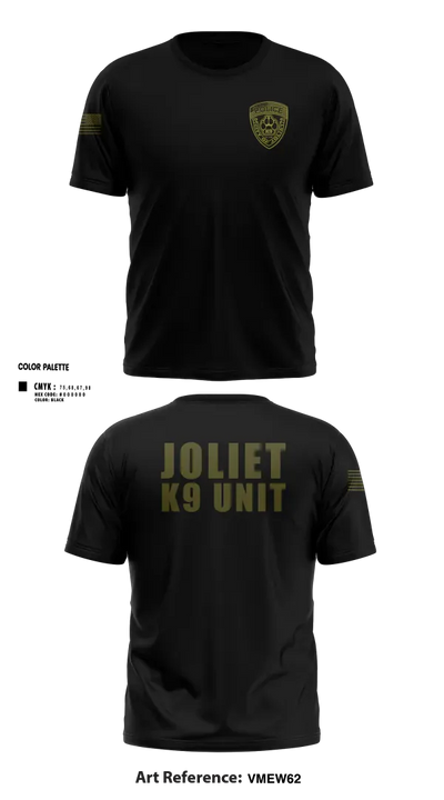 Joliet Police K-9 Unit 79217416 Old School Cotton Feel Shirt - 27