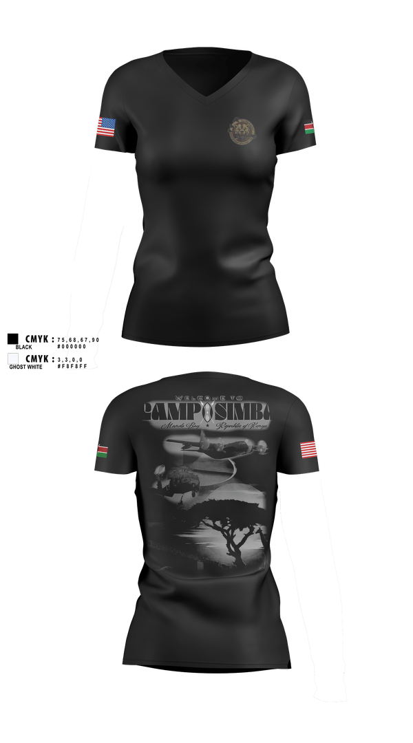 Womens Short Sleeve Vneck Shirt, OSI Eder 2506, Air Force, Teamtime, Team time, sublimation, custom sports apparel, team uniforms, spirit wear, spiritwear, sports uniforms, custom shirts, team store, custom team store, fundraiser sports, apparel fundraiser