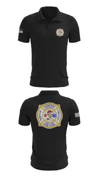 Short Sleeve Performance Polo, Canaan Protective Fire Company, Fire Department, Teamtime, Team time, sublimation, custom sports apparel, team uniforms, spirit wear, spiritwear, sports uniforms, custom shirts, team store, custom team store, fundraiser sports, apparel fundraiser