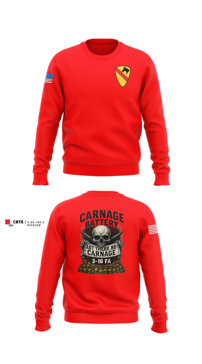 Carnage BTRY, 3-16 FA 36678327 Crew Neck Sweatshirt - 2