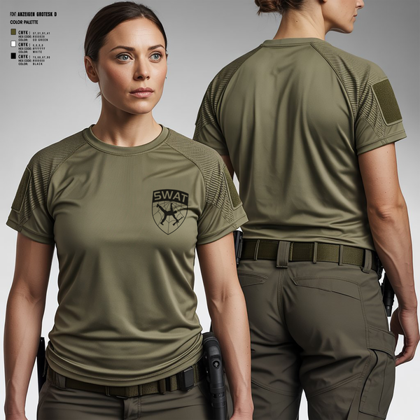 Womens Short Sleeve Vneck Shirt, SWAT, , Teamtime, Team time, sublimation, custom sports apparel, team uniforms, spirit wear, spiritwear, sports uniforms, custom shirts, team store, custom team store, fundraiser sports, apparel fundraiser