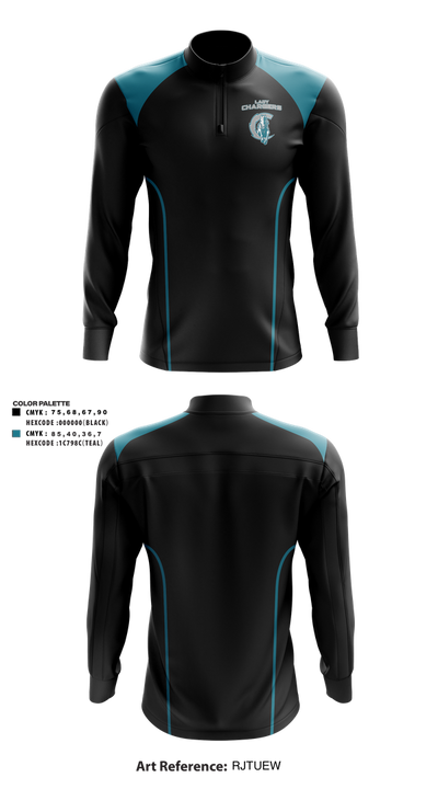 Lady Chargers 79726447 Quarter Zip Jacket - 1