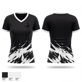 Womens Short Sleeve Vneck Shirt, JF Berube Goaltending, Ice Hockey, Teamtime, Team time, sublimation, custom sports apparel, team uniforms, spirit wear, spiritwear, sports uniforms, custom shirts, team store, custom team store, fundraiser sports, apparel fundraiser