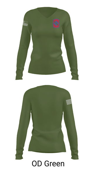 Womens Long Sleeve Vneck Shirt, 39th infantry, National Guard, Teamtime, Team time, sublimation, custom sports apparel, team uniforms, spirit wear, spiritwear, sports uniforms, custom shirts, team store, custom team store, fundraiser sports, apparel fundraiser