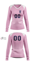 Living Word Academy Volleyball 38101646 Women's Long Sleeve V-neck Shirt - 14
