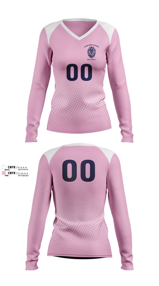 Womens Long Sleeve Vneck Shirt, Living Word Academy Volleyball, Women's Volleyball, Teamtime, Team time, sublimation, custom sports apparel, team uniforms, spirit wear, spiritwear, sports uniforms, custom shirts, team store, custom team store, fundraiser sports, apparel fundraiser