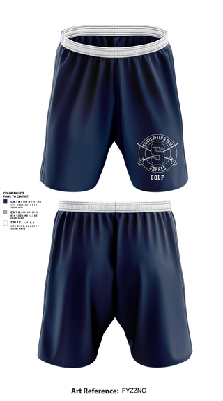Athletic Shorts With Pockets, Saints Peter & Paul Sabres Golf, Golf, Teamtime, Team time, sublimation, custom sports apparel, team uniforms, spirit wear, spiritwear, sports uniforms, custom shirts, team store, custom team store, fundraiser sports, apparel fundraiser