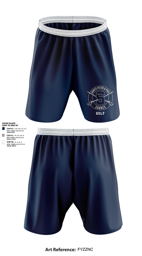 Athletic Shorts With Pockets, Saints Peter & Paul Sabres Golf, Golf, Teamtime, Team time, sublimation, custom sports apparel, team uniforms, spirit wear, spiritwear, sports uniforms, custom shirts, team store, custom team store, fundraiser sports, apparel fundraiser