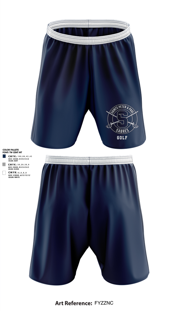 Athletic Shorts With Pockets, Saints Peter & Paul Sabres Golf, Golf, Teamtime, Team time, sublimation, custom sports apparel, team uniforms, spirit wear, spiritwear, sports uniforms, custom shirts, team store, custom team store, fundraiser sports, apparel fundraiser