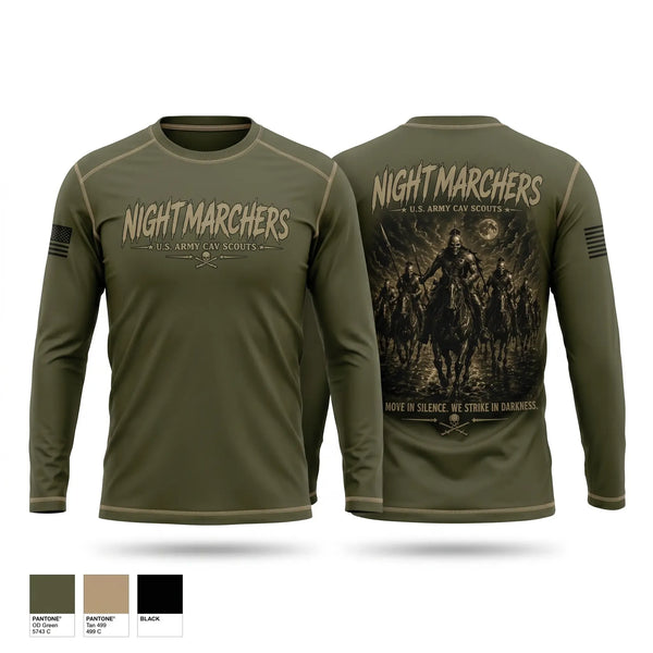 Long Sleeve Performance Shirt, 3rd platoon Nightmarchers, Army, Teamtime, Team time, sublimation, custom sports apparel, team uniforms, spirit wear, spiritwear, sports uniforms, custom shirts, team store, custom team store, fundraiser sports, apparel fundraiser