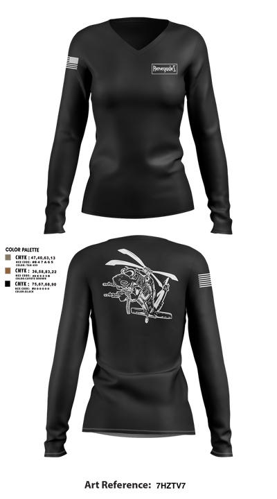 B Co. 2-147 87495418 Women's Long Sleeve V-neck Shirt - 4