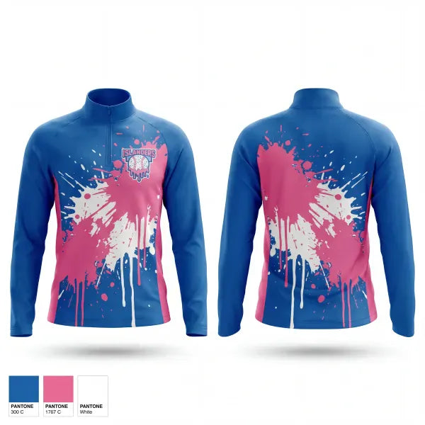 Quarter Zip Jacket, Islanders, Baseball, Teamtime, Team time, sublimation, custom sports apparel, team uniforms, spirit wear, spiritwear, sports uniforms, custom shirts, team store, custom team store, fundraiser sports, apparel fundraiser