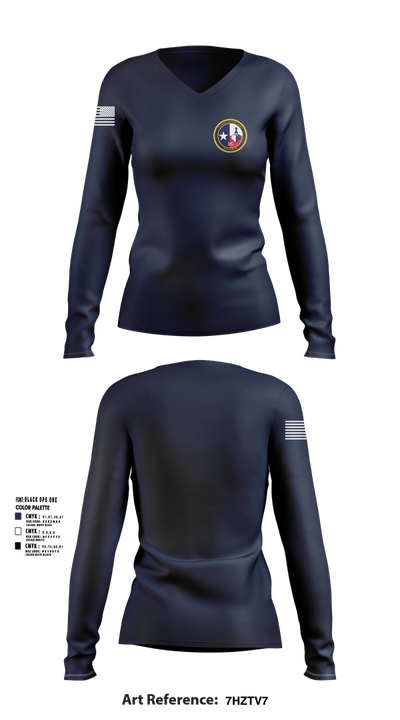 Texas Division 29729645 Women's Long Sleeve V-neck Shirt - 101