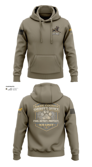 Hoodie, Dane County K9, Police, Teamtime, Team time, sublimation, custom sports apparel, team uniforms, spirit wear, spiritwear, sports uniforms, custom shirts, team store, custom team store, fundraiser sports, apparel fundraiser