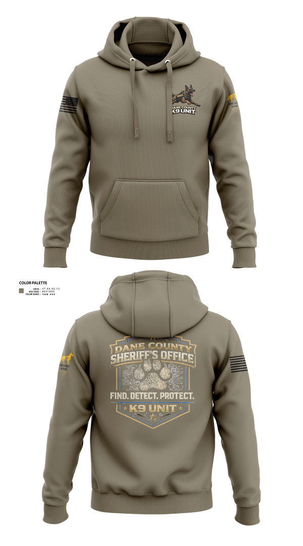 Hoodie, Dane County K9, Police, Teamtime, Team time, sublimation, custom sports apparel, team uniforms, spirit wear, spiritwear, sports uniforms, custom shirts, team store, custom team store, fundraiser sports, apparel fundraiser