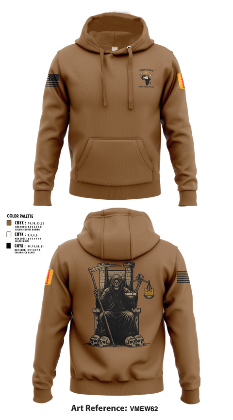 Hoodie, 180th ESC HQ, Army, Teamtime, Team time, sublimation, custom sports apparel, team uniforms, spirit wear, spiritwear, sports uniforms, custom shirts, team store, custom team store, fundraiser sports, apparel fundraiser