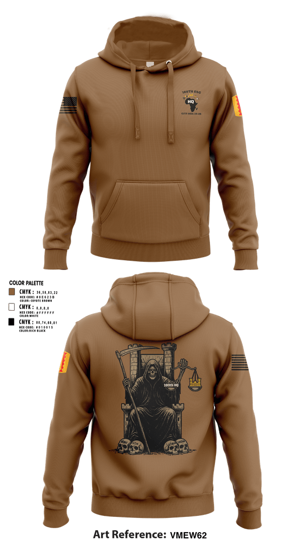 Hoodie, 180th ESC HQ, Army, Teamtime, Team time, sublimation, custom sports apparel, team uniforms, spirit wear, spiritwear, sports uniforms, custom shirts, team store, custom team store, fundraiser sports, apparel fundraiser
