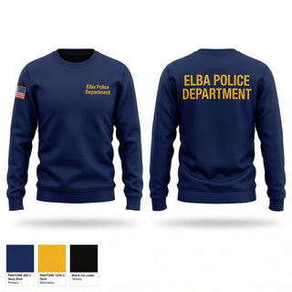 Crew Neck Sweatshirt, Elba Police Department, Police, Teamtime, Team time, sublimation, custom sports apparel, team uniforms, spirit wear, spiritwear, sports uniforms, custom shirts, team store, custom team store, fundraiser sports, apparel fundraiser