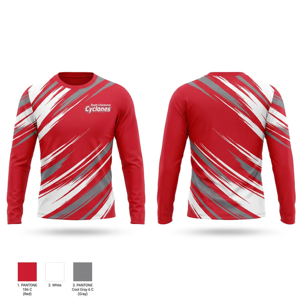 Long Sleeve Performance Shirt, South Charleston Cyclones, Baseball, Teamtime, Team time, sublimation, custom sports apparel, team uniforms, spirit wear, spiritwear, sports uniforms, custom shirts, team store, custom team store, fundraiser sports, apparel fundraiser