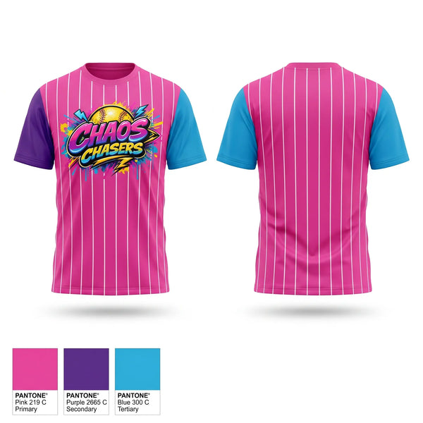 Short Sleeve Performance Shirt, Chaos Chasers, Softball, Teamtime, Team time, sublimation, custom sports apparel, team uniforms, spirit wear, spiritwear, sports uniforms, custom shirts, team store, custom team store, fundraiser sports, apparel fundraiser