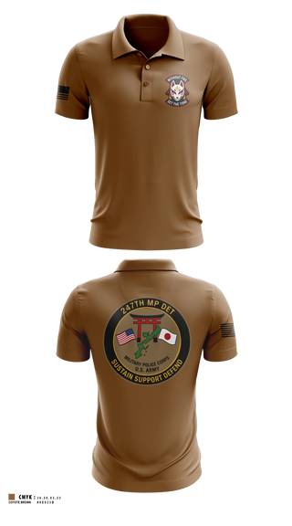 Short Sleeve Performance Polo, 247TH Military Police Detachment, Army, Teamtime, Team time, sublimation, custom sports apparel, team uniforms, spirit wear, spiritwear, sports uniforms, custom shirts, team store, custom team store, fundraiser sports, apparel fundraiser