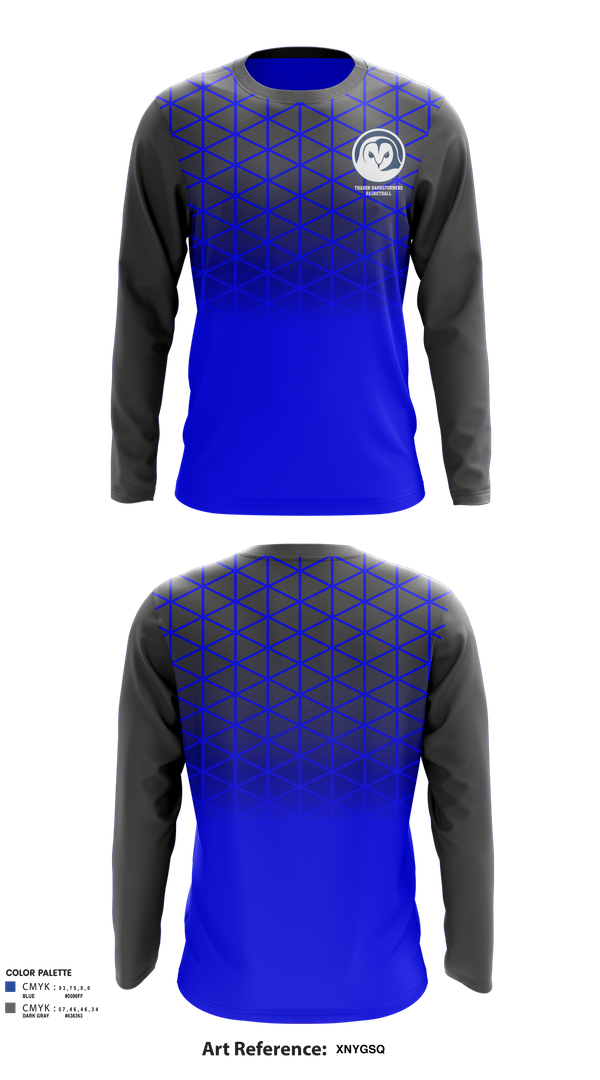 Long Sleeve Performance Shirt, Thaden Barnstormers Basketball, Men's Basketball, Teamtime, Team time, sublimation, custom sports apparel, team uniforms, spirit wear, spiritwear, sports uniforms, custom shirts, team store, custom team store, fundraiser sports, apparel fundraiser