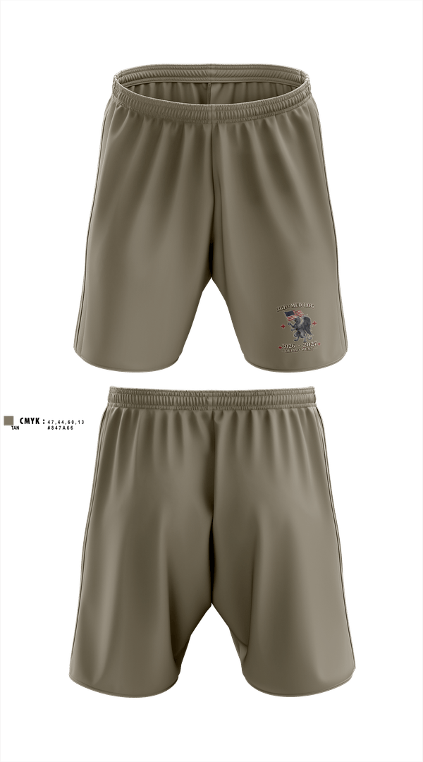 Athletic Shorts With Pockets, 361 med log, Army, Teamtime, Team time, sublimation, custom sports apparel, team uniforms, spirit wear, spiritwear, sports uniforms, custom shirts, team store, custom team store, fundraiser sports, apparel fundraiser
